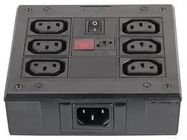 POWER OUTLET STRIP, 10A/250VAC, 6 OUTLET