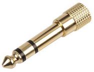JACK ADAPTOR, ST, 3.5 TO 6.35, GOLD