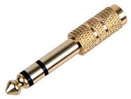 JACK ADAPTOR, ST, 3.5 TO 6.35, GOLD