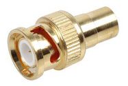 ADAPTOR, PHONO SKT TO BNC PLUG, GOLD