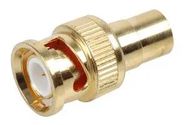ADAPTOR, PHONO SKT TO BNC PLUG, GOLD