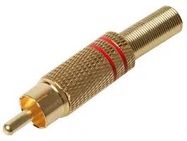 PLUG, PHONO, GOLD, RED BAND