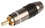 PHONO PLUG, BLACK/WHITE/GOLD