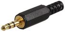 3.5MM JACK PLUG, STEREO, GOLD