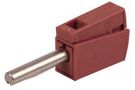 CONNECTOR, 4MM PLUG, RED, 20A, CABLE