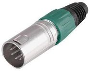 XLR PLUG 5 PIN GREEN