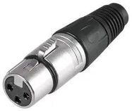 XLR SOCKET 3 PIN BLACK