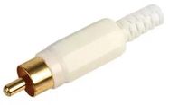 PLUG, PHONO, GOLD-WHITE