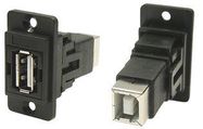 USB ADAPTER, 2.0 TYPE A RCPT-TYPE B RCPT