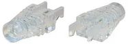 STRAIN RELIEF BOOT, RJ45 PLUG, PC/CLEAR