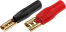 Terminal:flat;2.8mm;gold plated;insulated;black;female