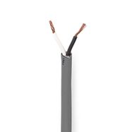 Speaker Cable | 2 x 1.50 mm² | Copper | 100.0 m | Round | PVC | Dark Grey | Reel