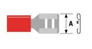 Розетка 2,8мм неизолированная красная под провод 0,5-1,5мм² (ST-061) RoHS, 20 шт.