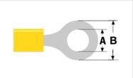 Ring Terminal M10 Ø10.5mm Yellow 4.0-6.0mm² (ST-206) RoHS