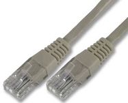 PATCH CORD, RJ45 PLUG, CAT6, 5M, GREY