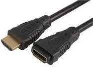LEAD, HDMI, M TO F, GOLD, 10M