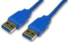LEAD, USB 3.0 A MALE-MALE, BLUE, 1M