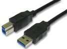 LEAD, USB3.0 A MALE-B MALE 3M BLACK