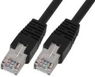 PATCH CORD, RJ45 PLUG-PLUG, BLK, 15M