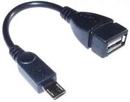 MICRO USB CORD, 2.0 A PLUG-RCPT, 100MM