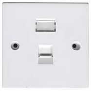 FACE PLATE, 1POS, ABS, WHITE