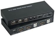 KVM SWITCH, 2 PORT HDMI AND USB