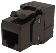MODULAR, RJ45, RCPT, CAT6, 8P8C, BLACK
