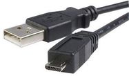 USB CABLE, 2.0A PLUG-MICRO B PLUG, 1M