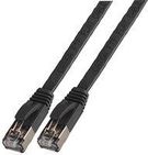 PATCH LEAD, SLIM CAT 6A SSTP, BLACK 1M