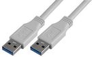LEAD, USB3.0 A MALE-A MALE 2M WHITE