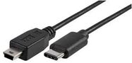 LEAD, USB2.0 MINI B M-TYPE C, 1M BLACK