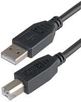LEAD, USB2.0 A MALE - B MALE, BLACK 5M