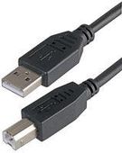 LEAD, USB2.0 A MALE - B MALE, BLACK 2M