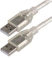 LEAD, USB2.0 A MALE-A MALE, CLEAR 2M