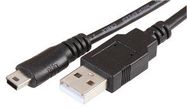 LEAD, USB2.0 A-MINI USB B, BLACK 1M