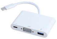 ADAPTER, USB-C - USB3.0/VGA/PD, WHITE