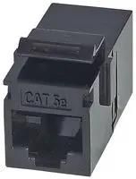 KEYSTONE COUPLER, RJ45 JACK, CAT5E, BLK