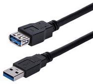 USB CABLE, TYPE A PLUG-A RCPT, 2M