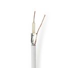 Coax Cable On Reel | Coax 12 | 75 Ohm | Double Shielded | ECA | 25.0 m | Coax | PVC | White | Gift Box