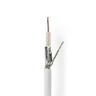 Coax Cable On Reel | RG59 | 75 Ohm | Double Shielded | ECA | 100.0 m | Coax | PVC | White | Reel