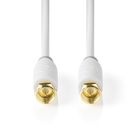 Satellite & Antenna Cable | F Male | F Male | Gold Plated | 75 Ohm | Single Shielded | 10.0 m | Round | PVC | White | Window Box