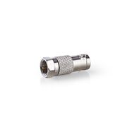 Satellite & Antenna Adapter | F Male | IEC (Coax) Female | Nickel Plated | 75 Ohm | Straight | Metal | Silver | 1 pcs | Box