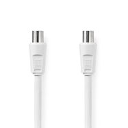 Coax Cable | IEC (Coax) Male | IEC (Coax) Female | Nickel Plated | 90 dB | 75 Ohm | Double Shielded | 10.0 m | Round | PVC | White | Polybag