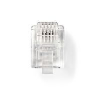Telecom Connector | Connector type: RJ11 | Straight | Plating: Gold Plated | PVC | Transparent