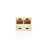 Telecom Network Splitter | RJ45 Female | 2x RJ45 Female | Gold Plated | Ivory | PVC | Box