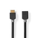 High Speed HDMI™ Cable with Ethernet | HDMI™ Connector | HDMI™ Female | 8K@60Hz | eARC | 48 Gbps | 2.00 m | Round | PVC | Anthracite | Box