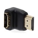 HDMI™ Adapter | HDMI™ Connector | HDMI™ Output | Gold Plated | Angled 90° | ABS | Black | 1 pcs | Box