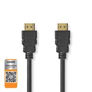 Premium High Speed HDMI™ Cable with Ethernet | HDMI™ Connector | HDMI™ Connector | 4K@60Hz | 18 Gbps | 0.50 m | Round | PVC | Black | Label
