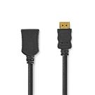 High Speed HDMI™ Cable with Ethernet | HDMI™ Connector | HDMI™ Output | 4K@30Hz | 10.2 Gbps | 3.00 m | Round | PVC | Black | Label