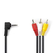 3.5 mm AV Cable 3.5 mm AV Male - 3x RCA Male  2.0 m  Black